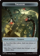 Spider // Treasure Double-Sided Token [Marvel's Spider-Man Tokens] | Boutique FDB TCG