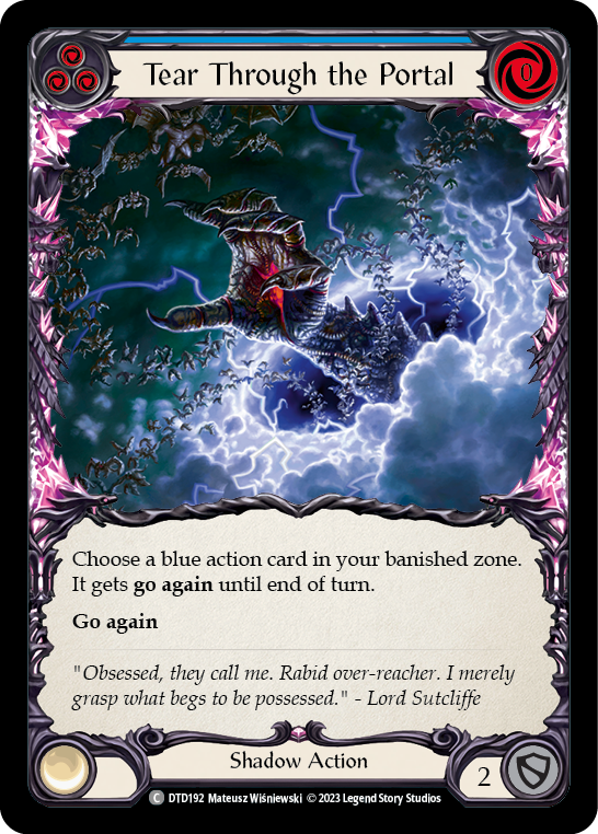 Tear Through the Portal (Blue) [DTD192] (Dusk Till Dawn)  Rainbow Foil | Boutique FDB TCG