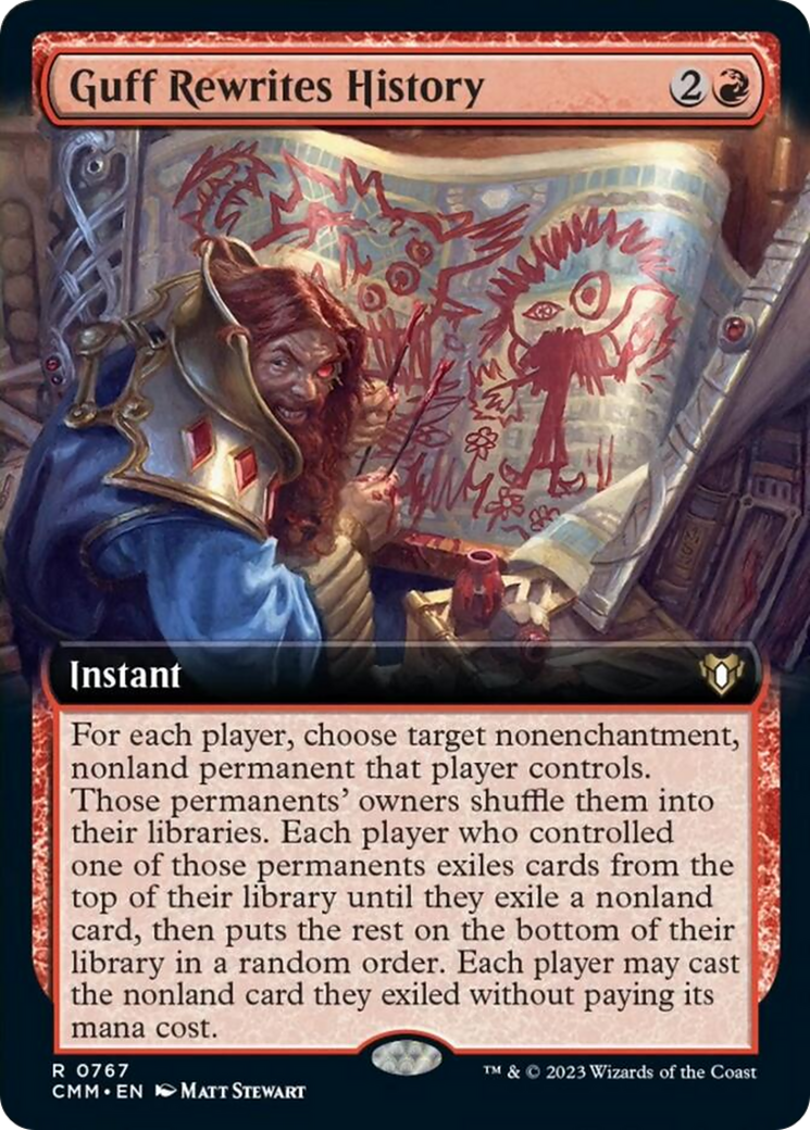 Guff Rewrites History (Extended Art) [Commander Masters] | Boutique FDB TCG