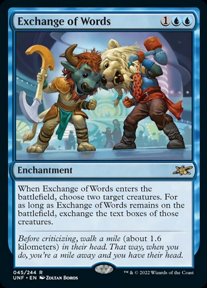 Exchange of Words [Unfinity] | Boutique FDB TCG