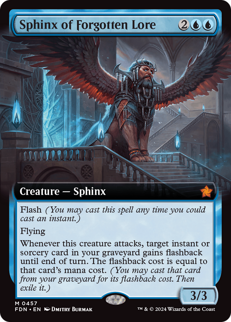 Sphinx of Forgotten Lore (Extended Art) [Foundations] | Boutique FDB TCG