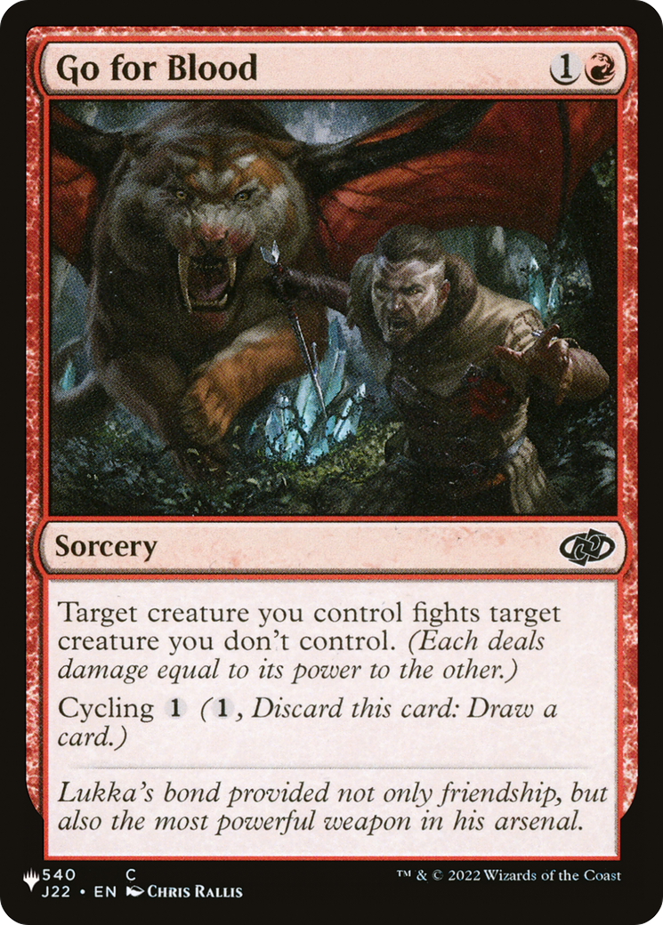 Go for Blood [The List] | Boutique FDB TCG