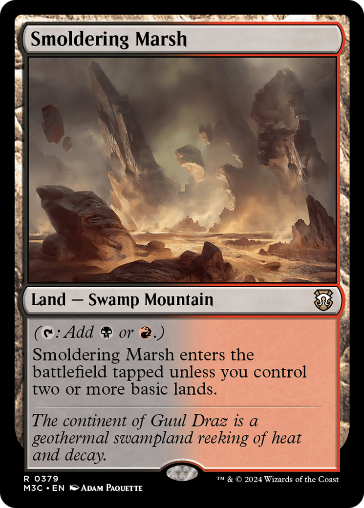 Smoldering Marsh (Ripple Foil) [Modern Horizons 3 Commander] | Boutique FDB TCG