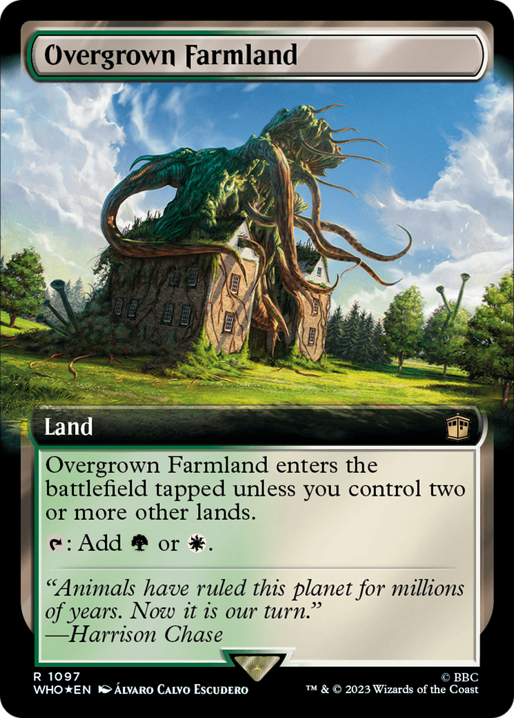 Overgrown Farmland (Extended Art) (Surge Foil) [Doctor Who] | Boutique FDB TCG