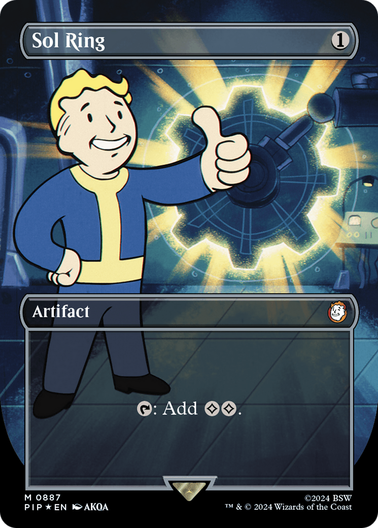 Sol Ring (Borderless) (Surge Foil) [Fallout] | Boutique FDB TCG