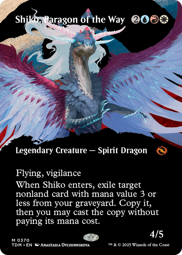 Shiko, Paragon of the Way (Borderless) [Tarkir: Dragonstorm] | Boutique FDB TCG