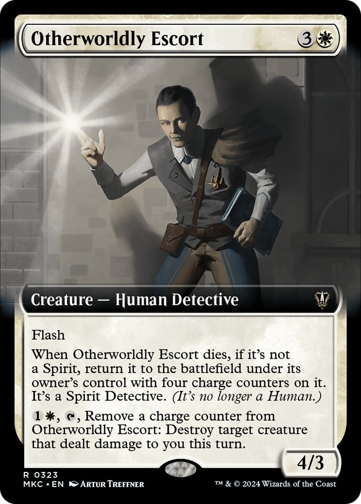 Otherworldly Escort (Extended Art) [Murders at Karlov Manor Commander] | Boutique FDB TCG