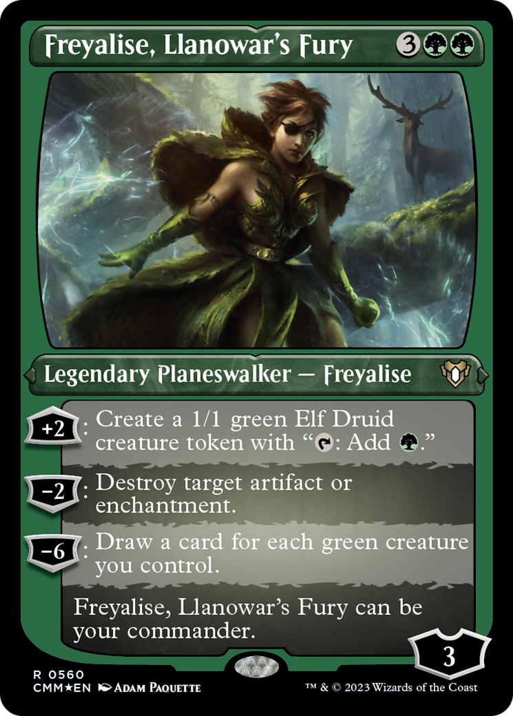 Freyalise, Llanowar's Fury (Foil Etched) [Commander Masters] | Boutique FDB TCG