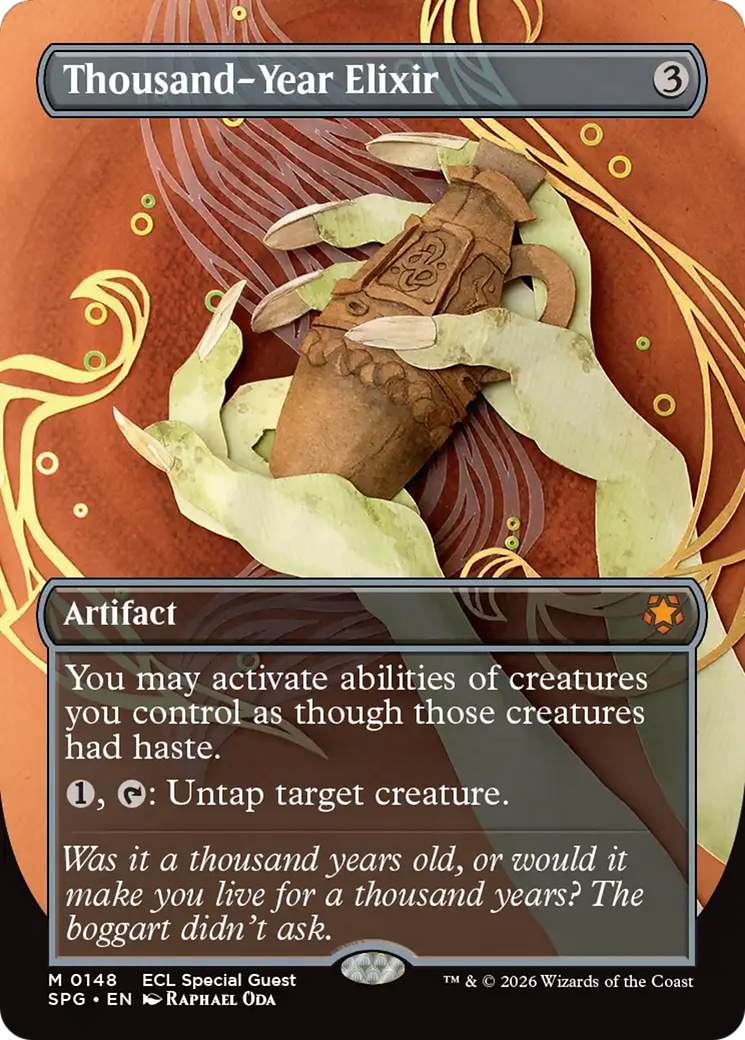 Thousand-Year Elixir (Borderless) [Lorwyn Eclipsed Special Guests] | Boutique FDB TCG