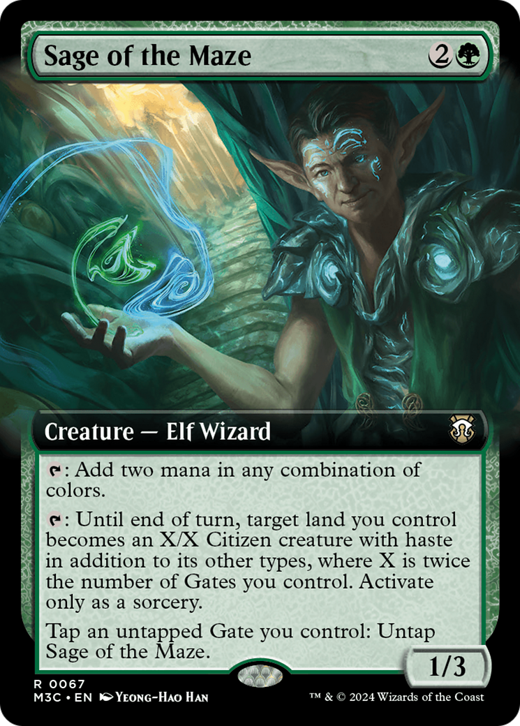 Sage of the Maze (Extended Art) [Modern Horizons 3 Commander] | Boutique FDB TCG