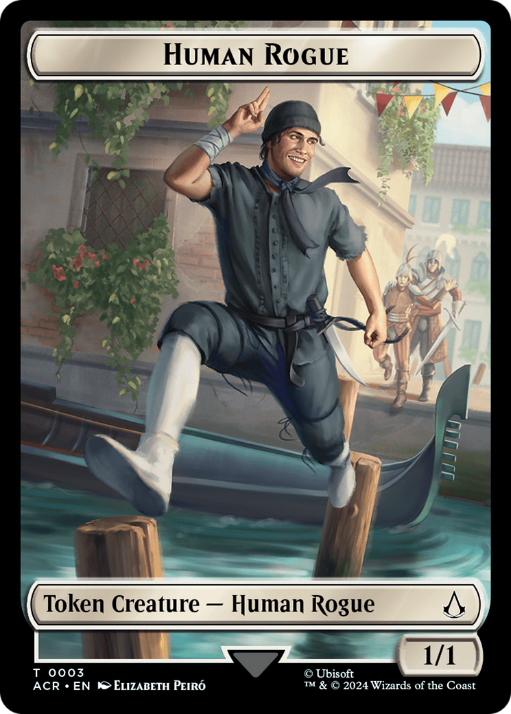 Assassin // Human Rogue Double-Sided Token [Assassin's Creed Tokens] | Boutique FDB TCG