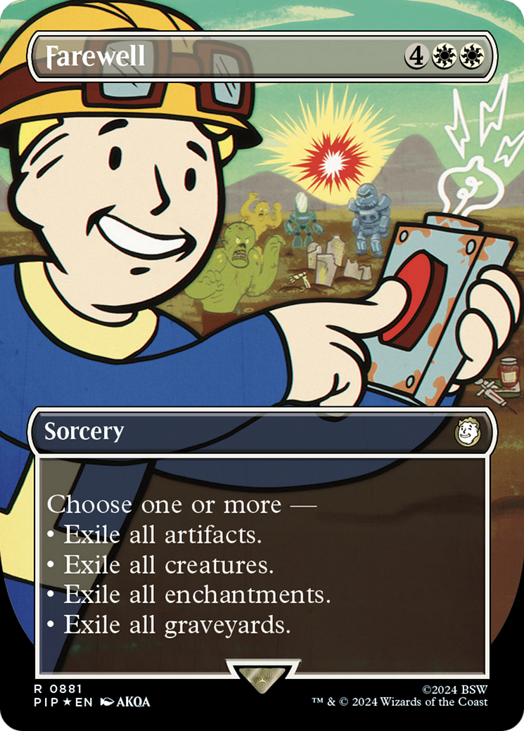 Farewell (Borderless) (Surge Foil) [Fallout] | Boutique FDB TCG