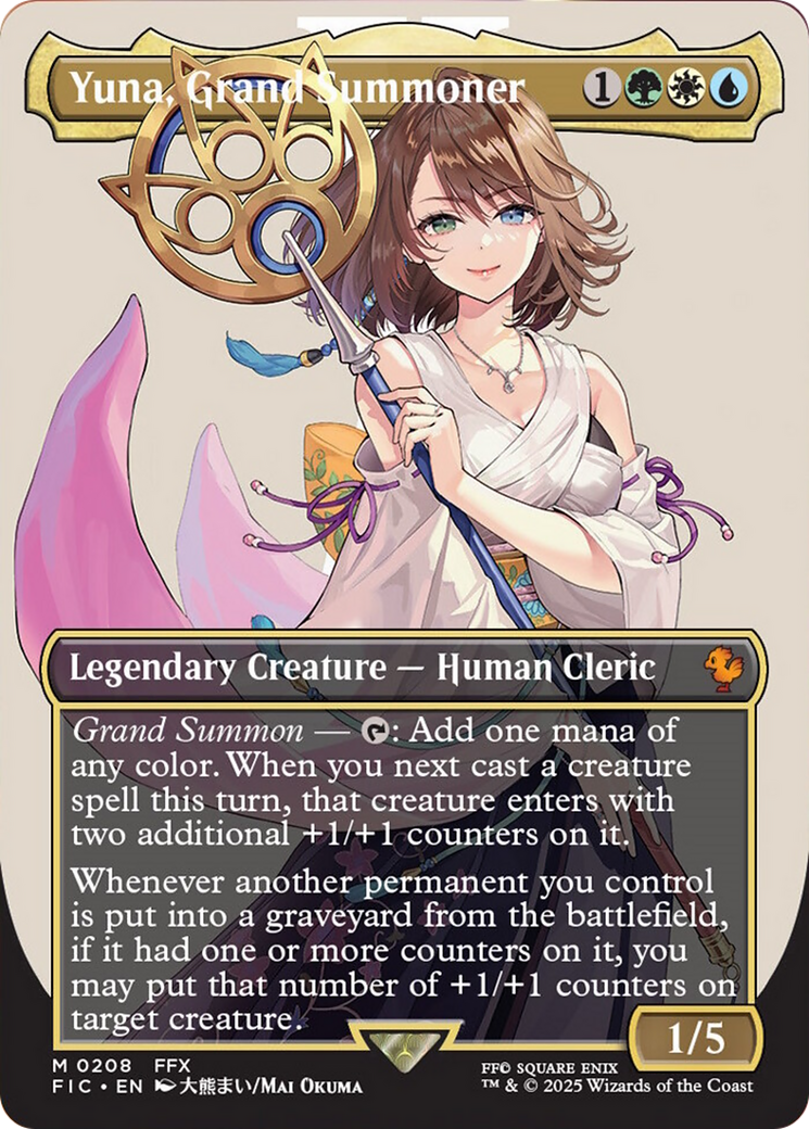 Yuna, Grand Summoner (Borderless) [FINAL FANTASY Commander] | Boutique FDB TCG