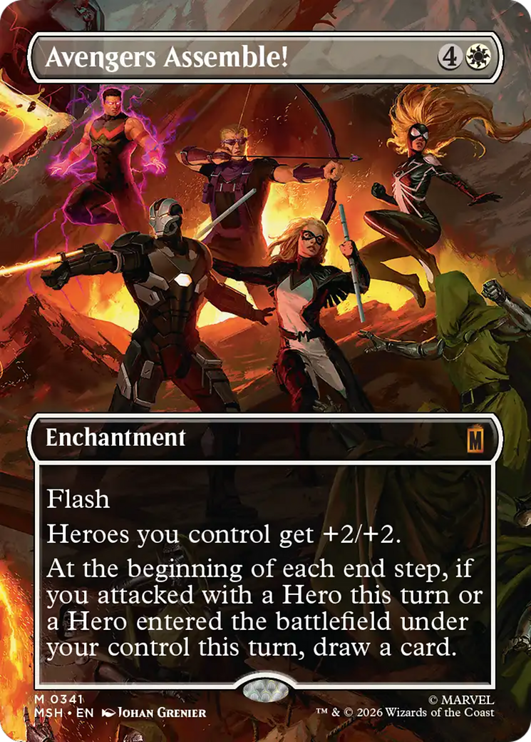 Avengers Assemble! (Borderless) (0341) [Marvel Super Heroes] | Boutique FDB TCG
