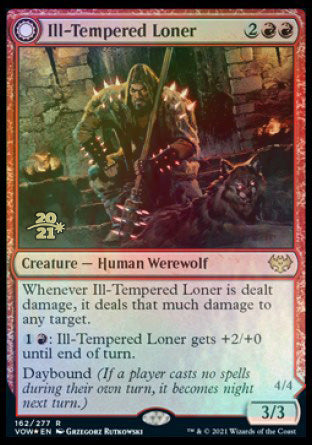 Ill-Tempered Loner // Howlpack Avenger [Innistrad: Crimson Vow Prerelease Promos] | Boutique FDB TCG