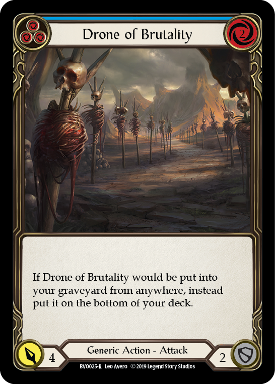 Drone of Brutality (Blue) [BVO025-R] (Bravo Hero Deck)  1st Edition Normal | Boutique FDB TCG