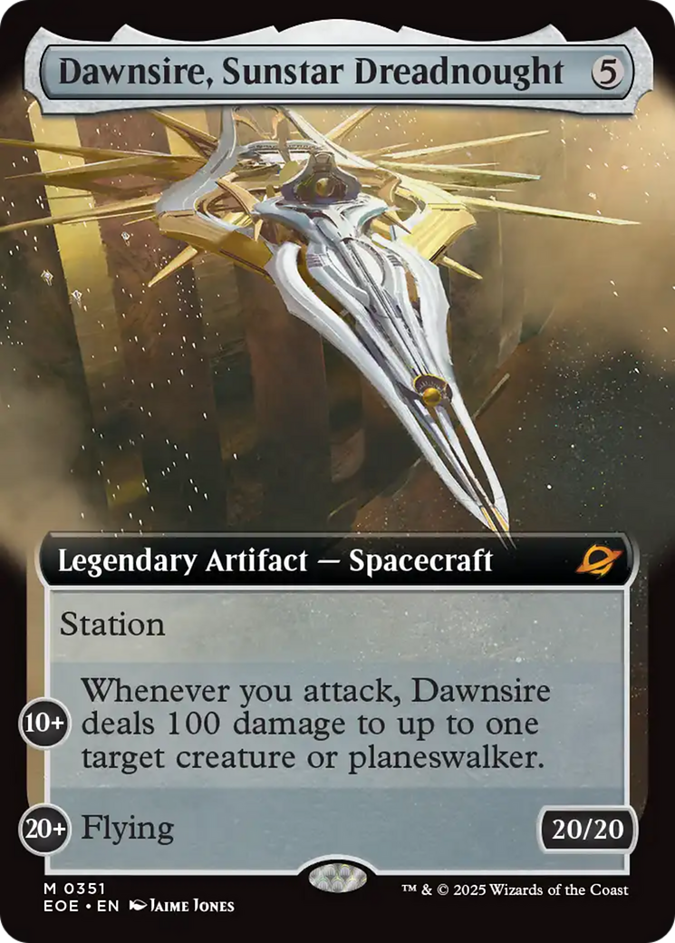 Dawnsire, Sunstar Dreadnought (Extended Art) [Edge of Eternities] | Boutique FDB TCG