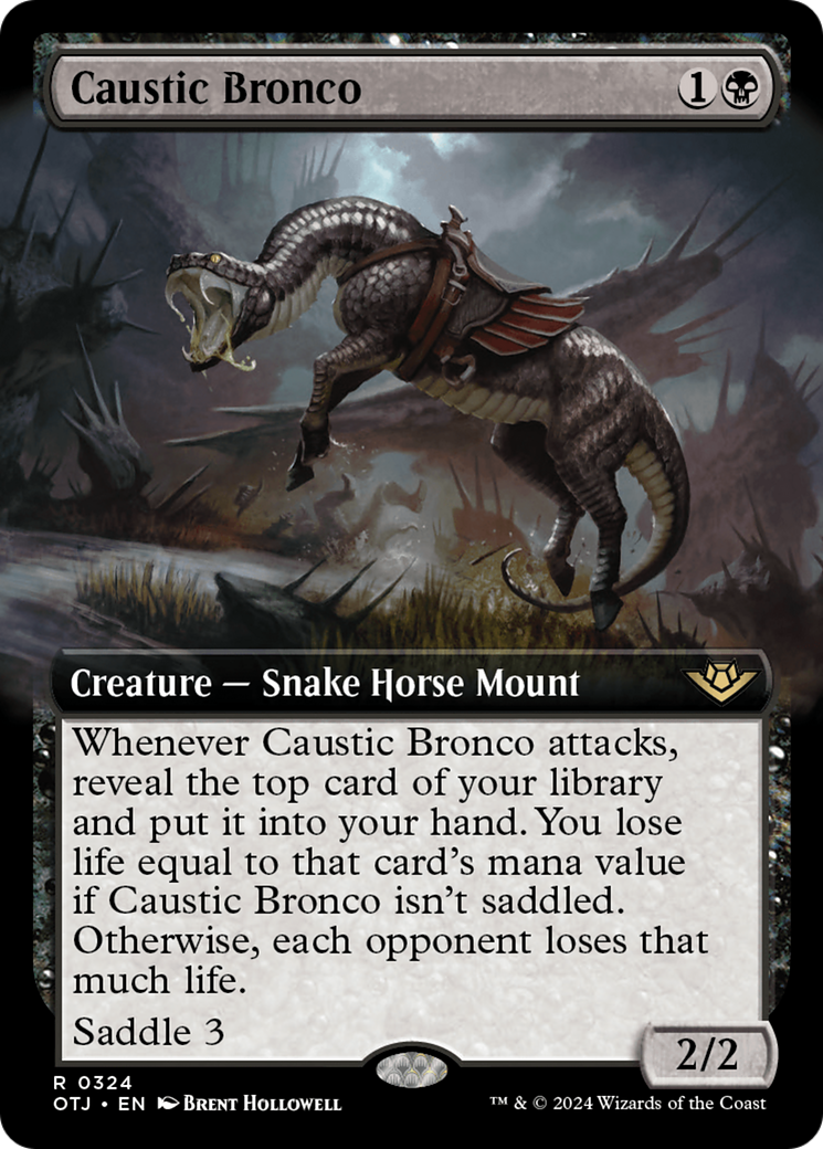 Caustic Bronco (Extended Art) [Outlaws of Thunder Junction] | Boutique FDB TCG