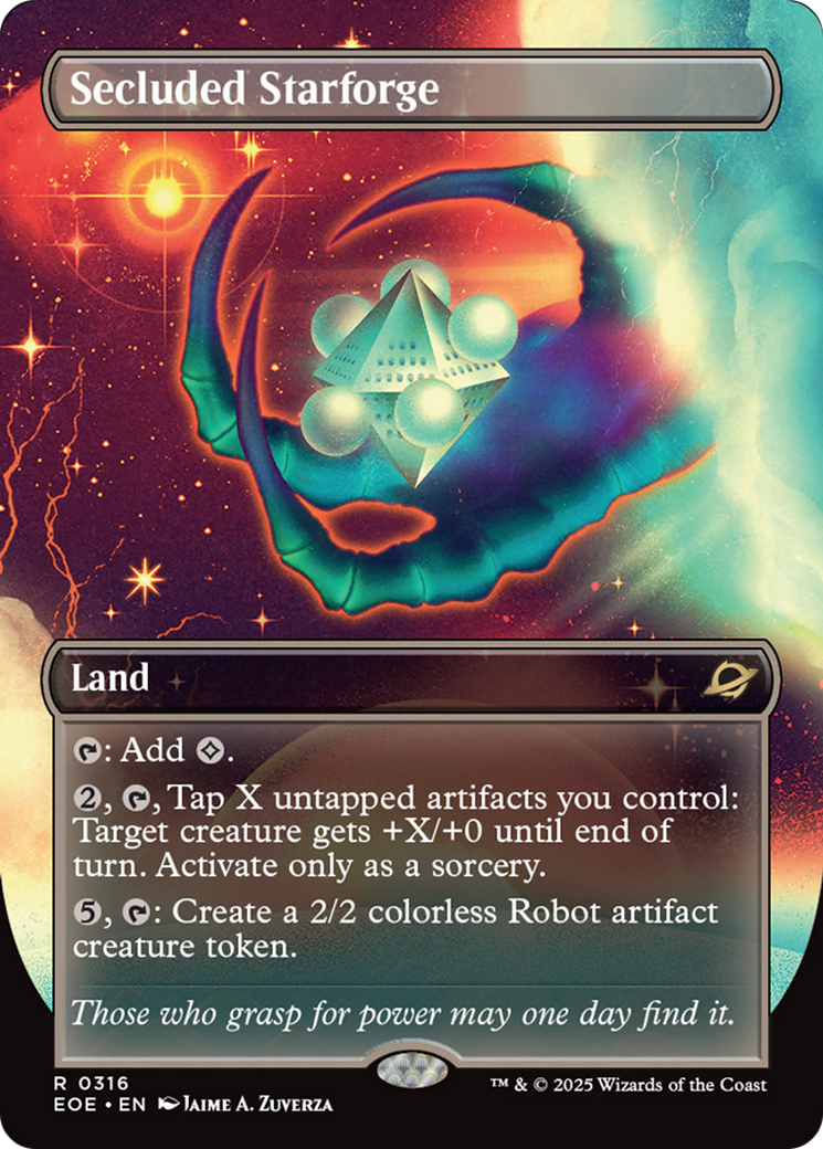 Secluded Starforge (Borderless) [Edge of Eternities] | Boutique FDB TCG