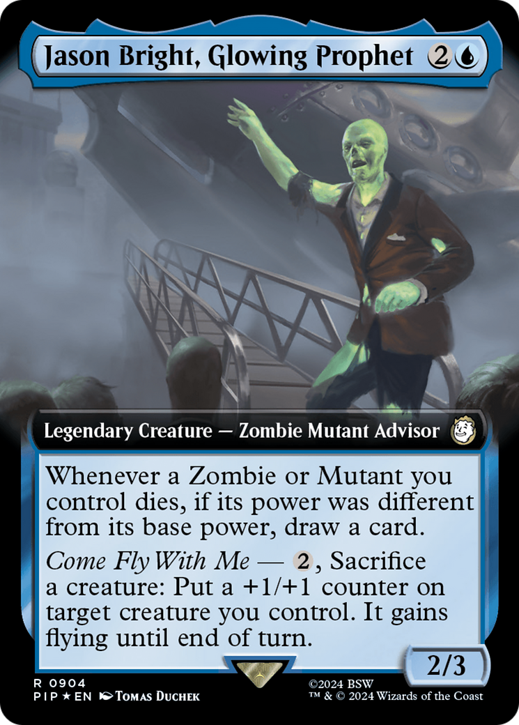 Jason Bright, Glowing Prophet (Extended Art) (Surge Foil) [Fallout] | Boutique FDB TCG