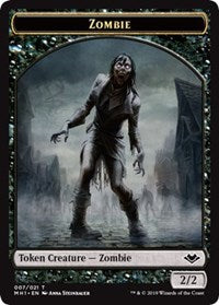 Zombie (007) // Serra the Benevolent Emblem (020) Double-Sided Token [Modern Horizons Tokens] | Boutique FDB TCG