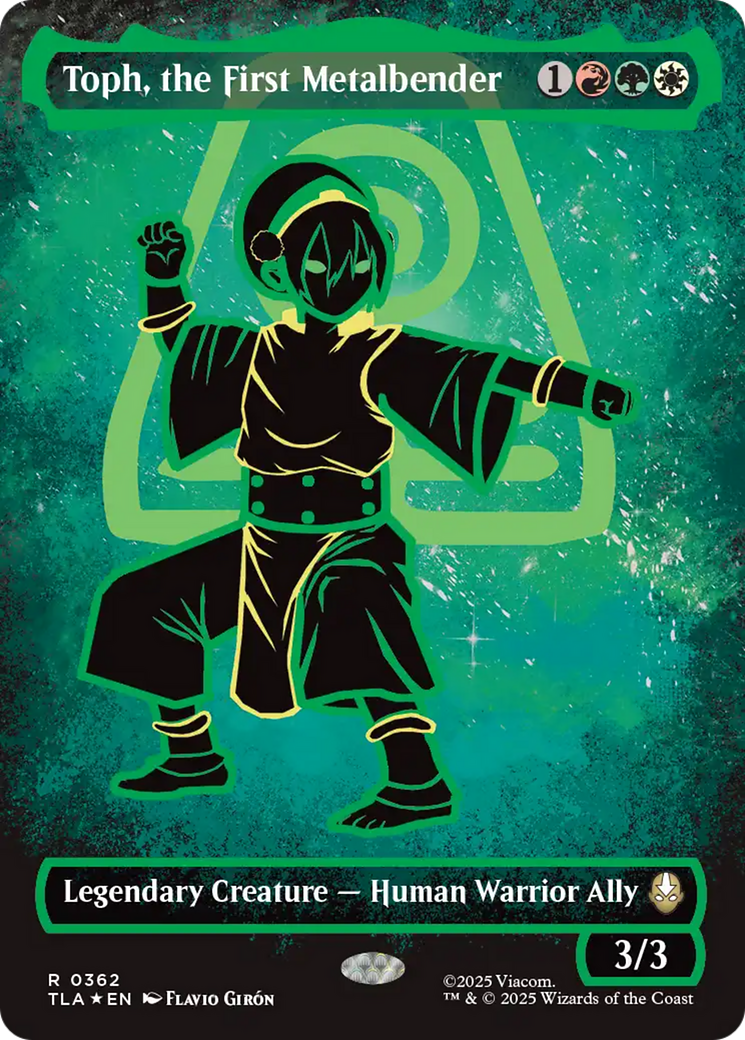 Toph, the First Metalbender (Borderless Battle Pose) [Avatar: The Last Airbender] | Boutique FDB TCG