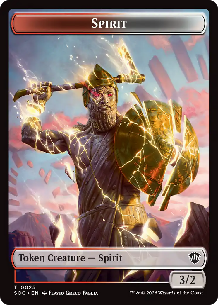 Spirit (0025) // Copy Double-Sided Token [Secrets of Strixhaven Commander Tokens] | Boutique FDB TCG