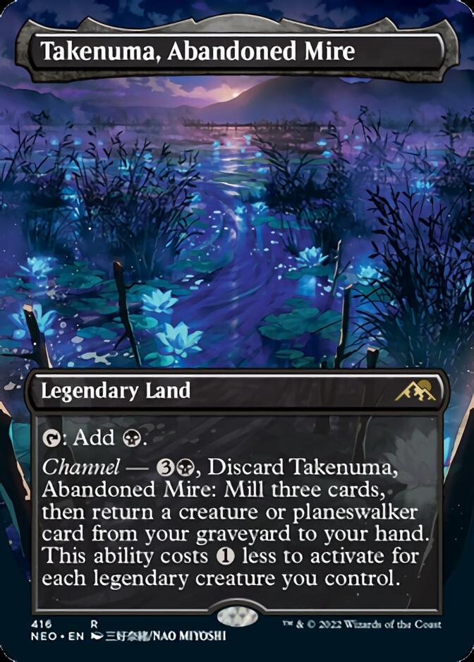 Takenuma, Abandoned Mire (Borderless Alternate Art) [Kamigawa: Neon Dynasty] | Boutique FDB TCG