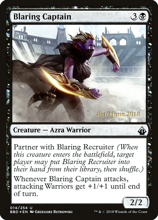 Blaring Captain (Prerelease) [Battlebond Prerelease Promos] | Boutique FDB TCG
