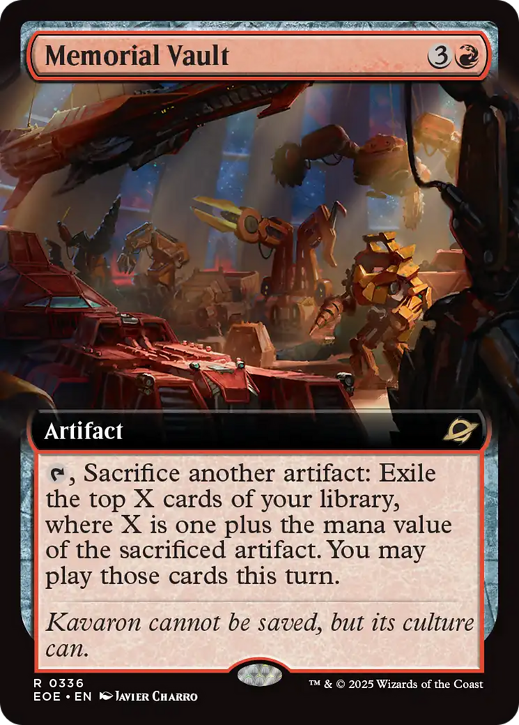 Memorial Vault (Extended Art) [Edge of Eternities] | Boutique FDB TCG