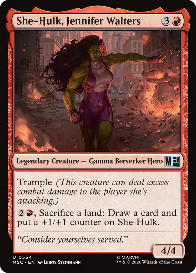She-Hulk, Jennifer Walters [Marvel Super Heroes Commander] | Boutique FDB TCG