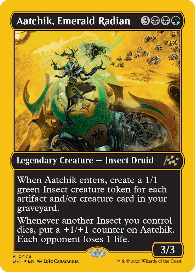 Aatchik, Emerald Radian (First-Place Foil) [Aetherdrift] | Boutique FDB TCG