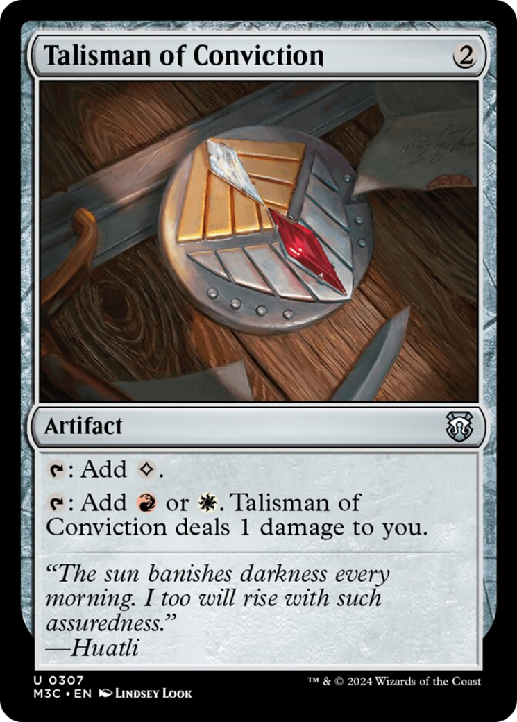 Talisman of Conviction (Ripple Foil) [Modern Horizons 3 Commander] | Boutique FDB TCG