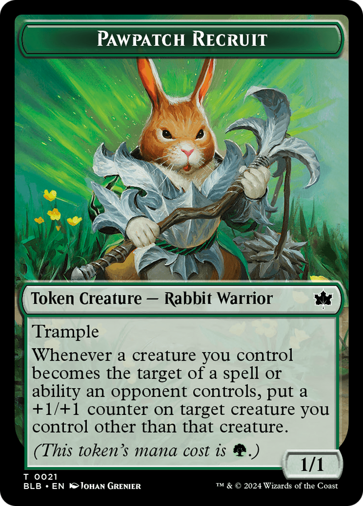 Pawpatch Recruit Token [Bloomburrow Tokens] | Boutique FDB TCG