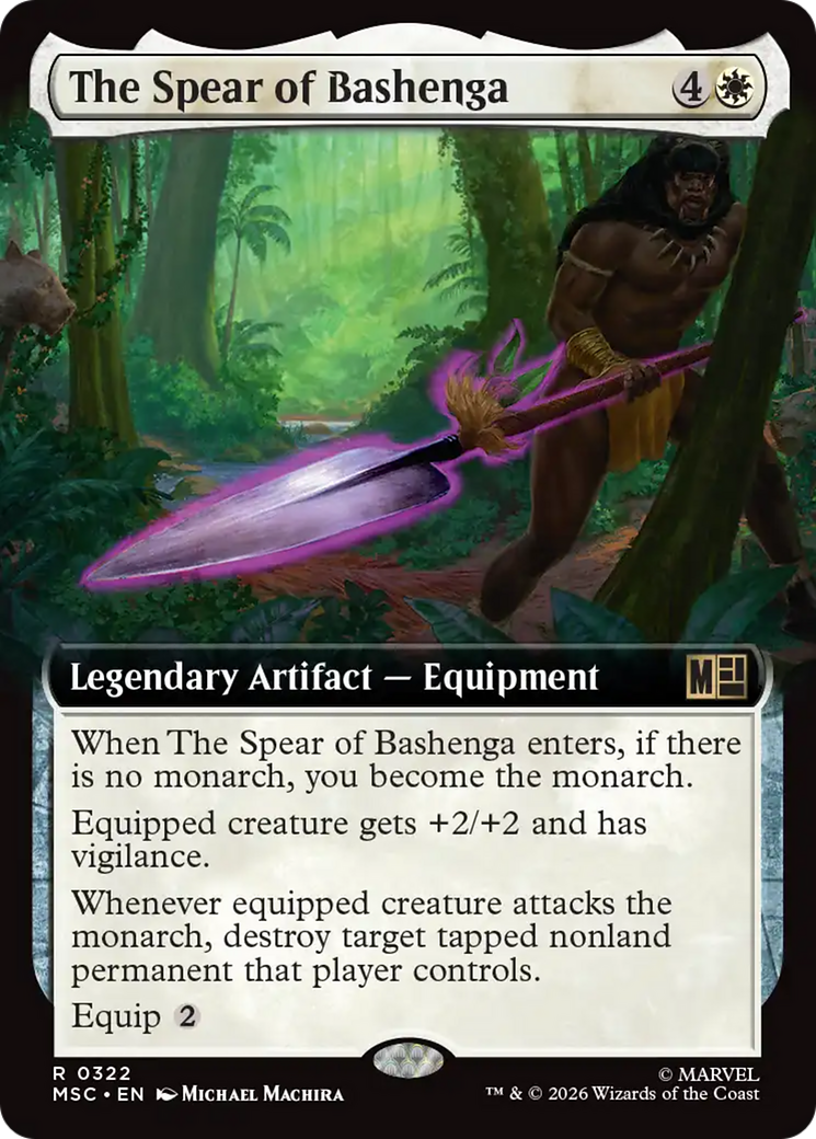 The Spear of Bashenga (Extended Art) [Marvel Super Heroes Commander] | Boutique FDB TCG