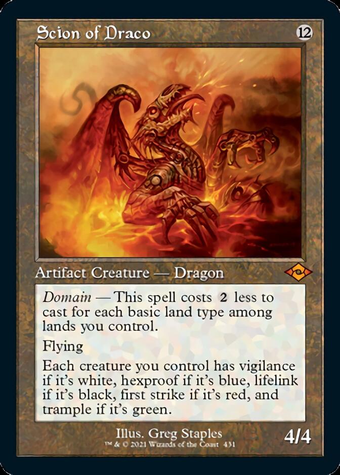 Scion of Draco (Retro Foil Etched) [Modern Horizons 2] | Boutique FDB TCG