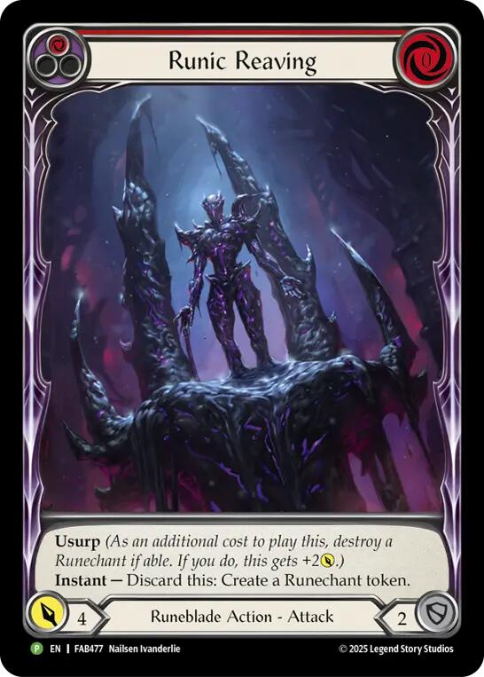 Runic Reaving [FAB477] (Promo)  Rainbow Foil | Boutique FDB TCG