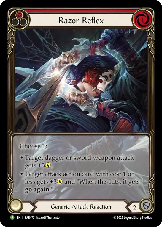Razor Reflex (Red) [FAB475] (Promo)  Rainbow Foil | Boutique FDB TCG