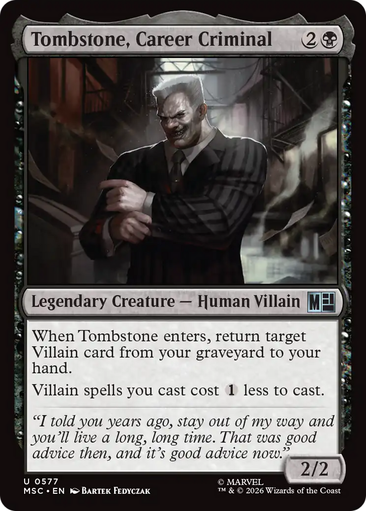 Tombstone, Career Criminal [Marvel Super Heroes Commander] | Boutique FDB TCG