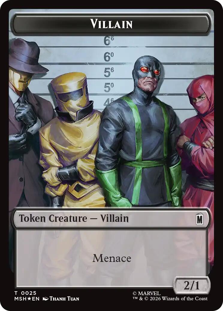 Villain // Robot Villain Double-Sided Token (025//026) (Surge Foil) [Marvel Super Heroes Tokens] | Boutique FDB TCG