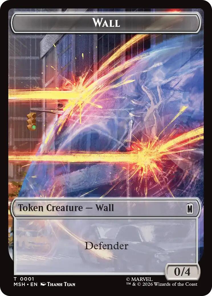 Wall // Alien Double-Sided Token [Marvel Super Heroes Tokens] | Boutique FDB TCG