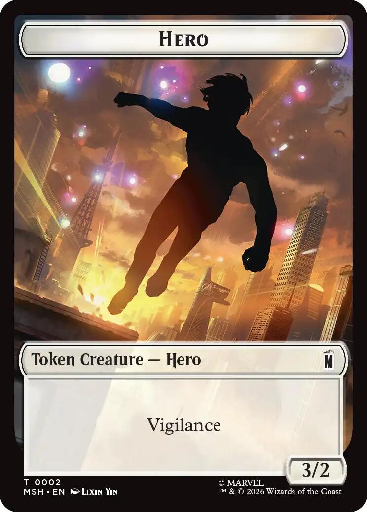 Hero // Robot Villain Double-Sided Token [Marvel Super Heroes Tokens] | Boutique FDB TCG
