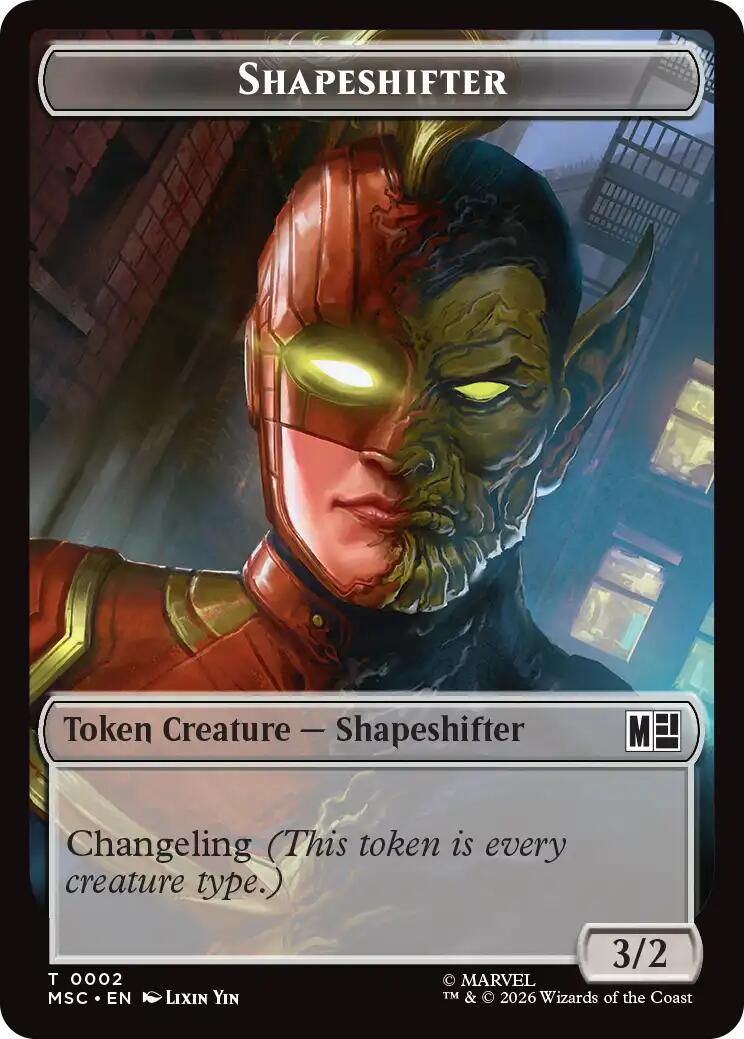 Shapeshifter // Ape Villain Double-Sided Token [Marvel Super Heroes Commander Tokens] | Boutique FDB TCG
