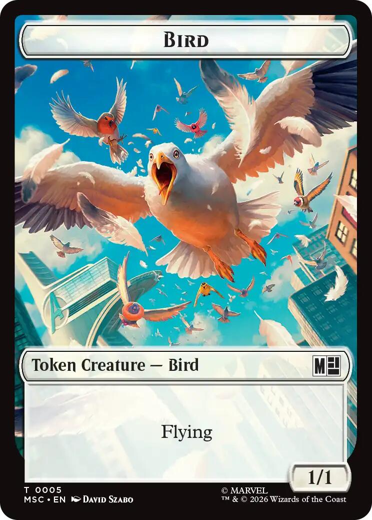 Bird // Rhino Double-Sided Token [Marvel Super Heroes Commander Tokens] | Boutique FDB TCG