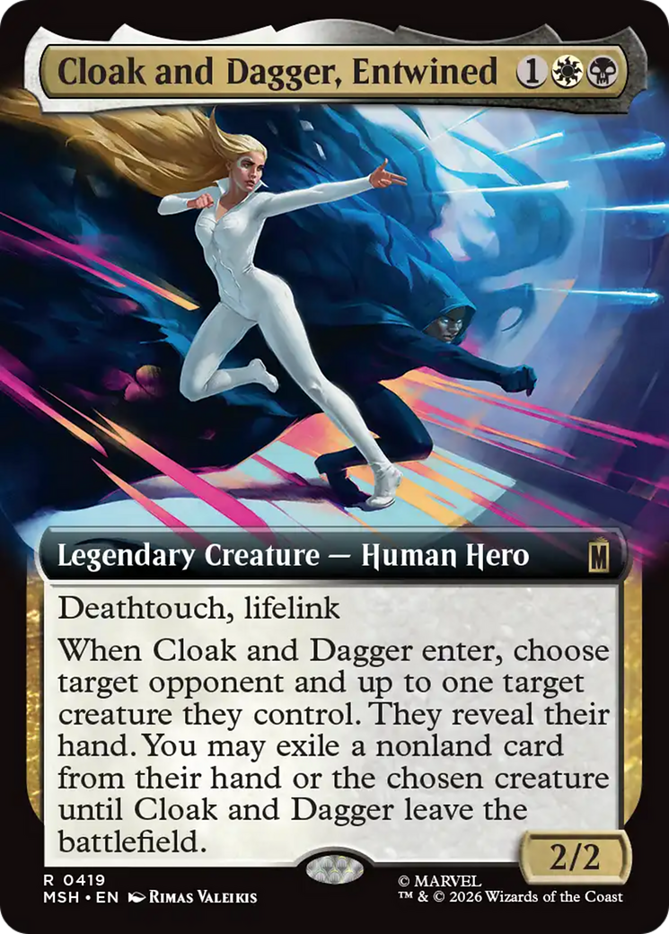 Cloak and Dagger, Entwined (Extended Art) [Marvel Super Heroes] | Boutique FDB TCG