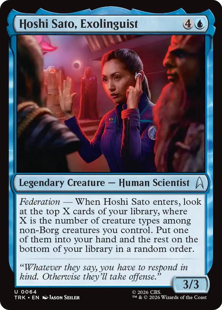 Hoshi Sato, Exolinguist (64) [Star Trek] | Boutique FDB TCG