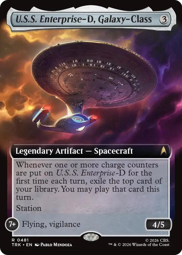 U.S.S. Enterprise-D, Galaxy-Class (Extended Art) (481) [Star Trek] | Boutique FDB TCG