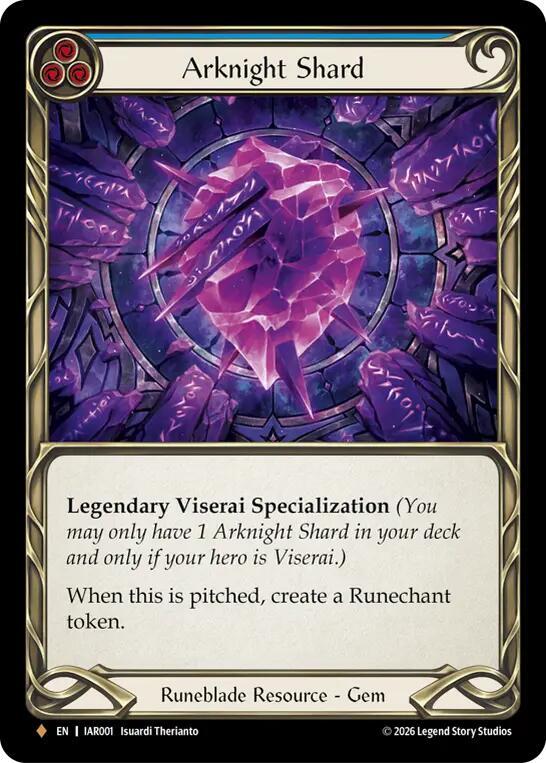 Arknight Shard (Blue) (IAR001) [Usurp the Shadow Throne] | Boutique FDB TCG