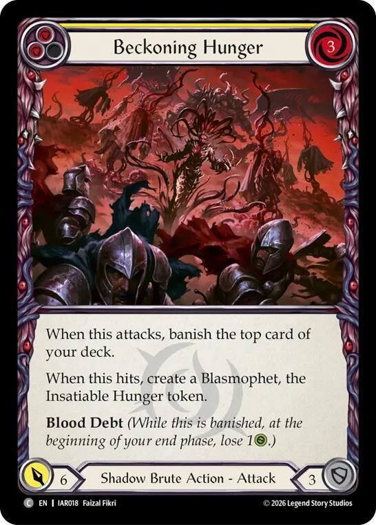 Beckoning Hunger (Yellow) (IAR018) [Usurp the Shadow Throne] | Boutique FDB TCG