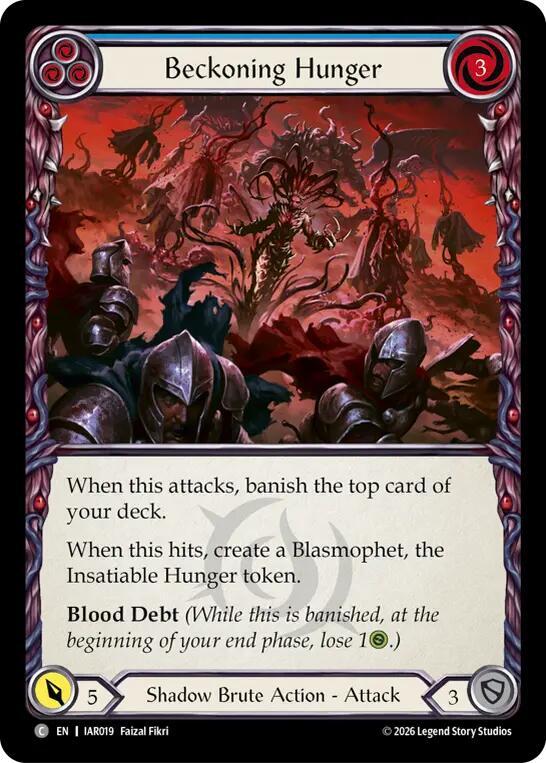 Beckoning Hunger (Blue) (IAR019) [Usurp the Shadow Throne] | Boutique FDB TCG
